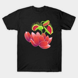 Venus Flytrap Lilly Floral Trippy Artwork T-Shirt